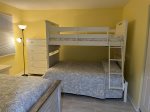 Bedroom 2 w/Full bed & Twin over Full Bunk, TV